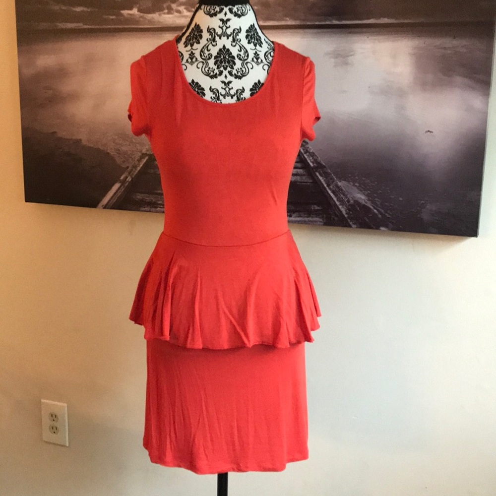 Kensie red orange dress Size Small